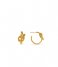 Orelia  Textured Knot Hoops Pale Gold
