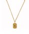 Orelia  Tarot Tag Vintage Chain Necklace 18 Inch Green