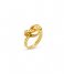 Orelia  Textured Knot Ring Pale Gold
