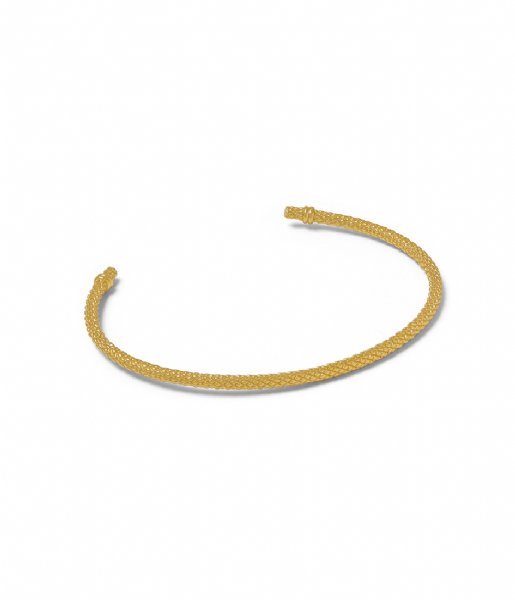 Orelia  Snake Texture Open Bangle Pale Gold