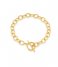 Orelia  Rope Interlocking T-Bar Bracelet Pale Gold
