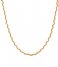 Orelia  Textured Wave Chain Necklace Pale Gold