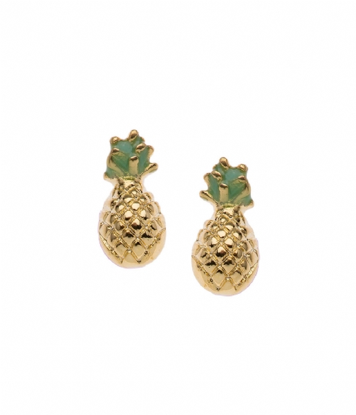 Orelia  Enamel Pineapple Stud Earrings multi (ORE21292)
