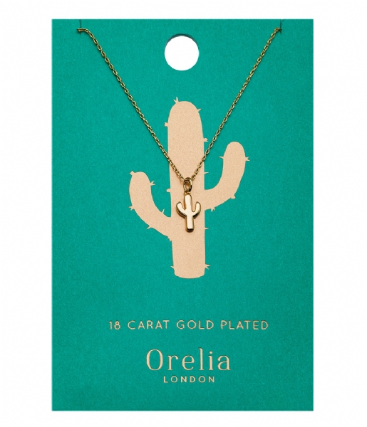 Orelia  Cactus Ditsy Necklace pale gold