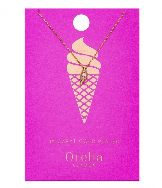 Orelia  Ice Cream Ditsy Necklace pale gold (ORE21329)