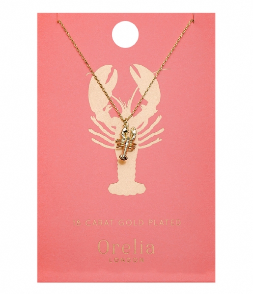 Orelia  Lobster Ditsy Necklace  pale gold