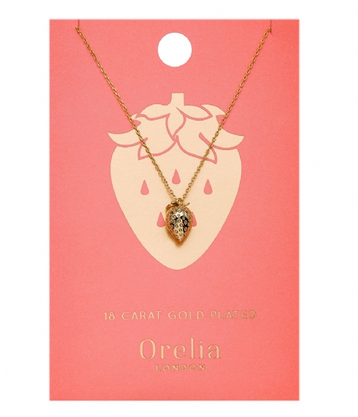 Orelia  Strawberry Necklace pale gold (ORE10870)