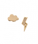 Orelia Oorbellen Cloud And Lightening Earrings Goud orelia kopen in de aanbieding