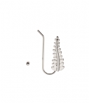 Orelia Oorbellen Leaf And Stud Ear Cuff Zilver orelia kopen in de aanbieding