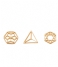 Orelia  Elements Earring Multi Pack pale gold (21009)