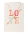 Orelia  Love Arrow Heart Giftcard pale gold plated (21182)