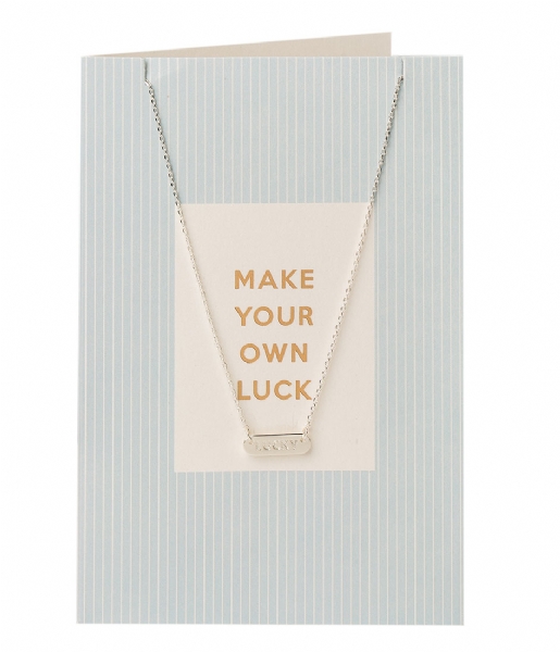 Orelia Ketting Make Your Own Luck Giftcard silver plated (21118)