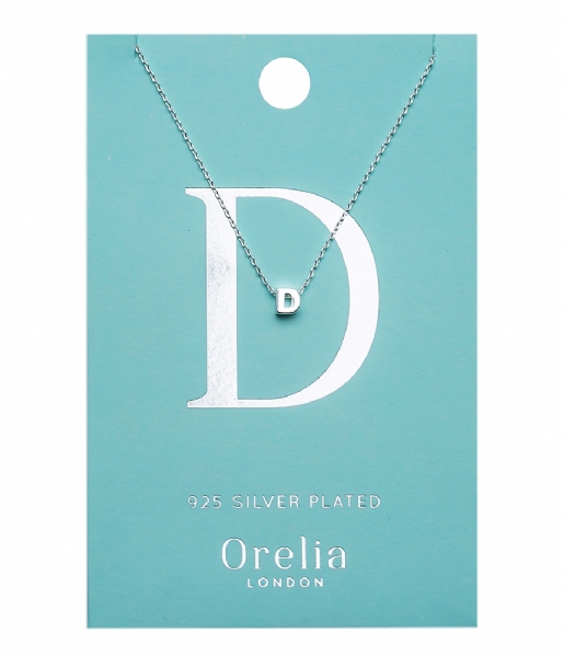 Orelia  Necklace Initial D silver plated (21141)