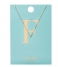 Orelia  Necklace Initial F pale gold plated (21142)