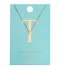 Orelia  Necklace Initial T pale gold plated (21160)