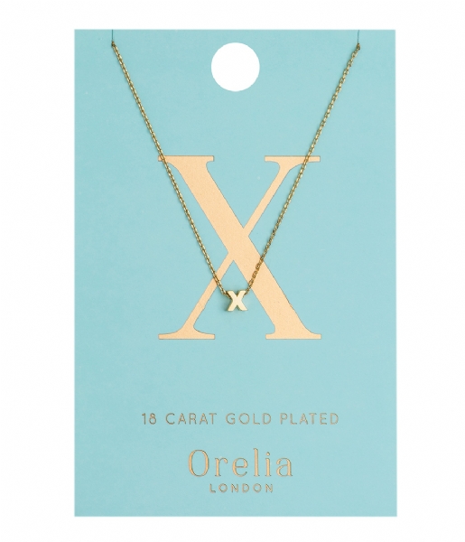 Orelia Ketting Necklace Initial X pale gold (ORE21168)