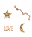 Orelia Oorbellen Love Small Mixed Pin Pack Goud orelia kopen in de aanbieding