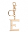 Orelia  Key Ring Initial E pale gold