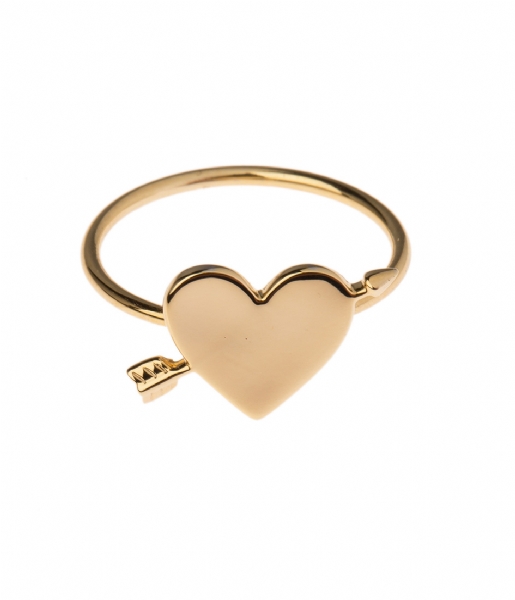 Orelia  Arrow Heart Ring pale gold (ORE20279)