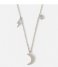 Orelia  Moon Charm Trio Short Necklace silver plated (23329)
