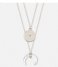 Orelia  Coin Crescent 2 Row Necklace silver plated (23343)