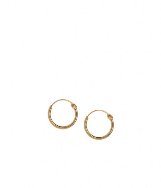 Orelia Oorbellen Micro Hoop Earrings pale gold plated (9314)