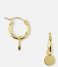 Orelia  Chunky Mini Coin Hoop Earrings gold plated (ore25047)