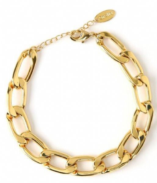 Orelia  Orelia armband gourmette schakel breed goudkleurig Goudkleurig (ORE24475)