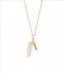 Orelia  Double Feather Ditsy Necklace mixed (ORE24078)