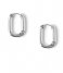 Orelia  Chunky Oval Hoop Earrings Silver plated