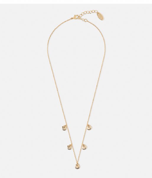 Orelia  Mini Shell Drop Charm Necklace pale gold (ORE24033)