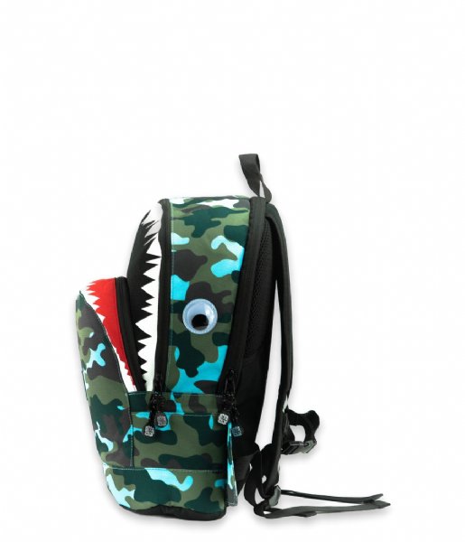 Pick & Pack  Backpack Shark Shape Camo light blue (91)