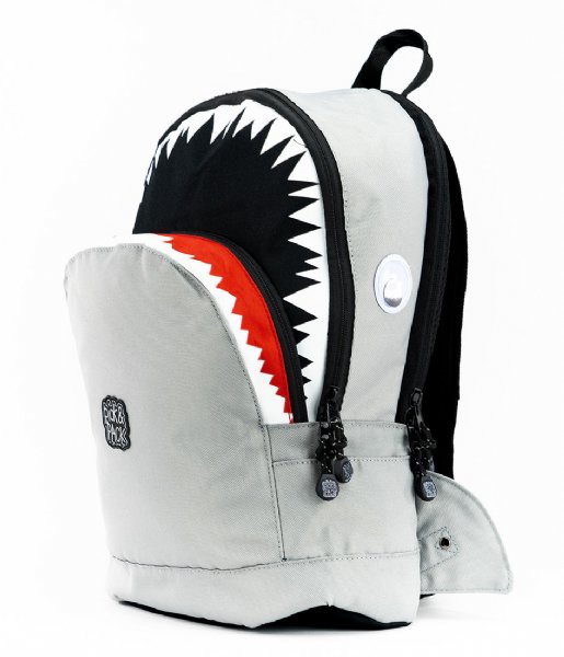 Pick & Pack  Shark Shape Backpack M 13 Inch Grey (02)