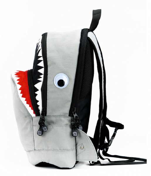 Pick & Pack  Shark Shape Backpack M 13 Inch Grey (02)