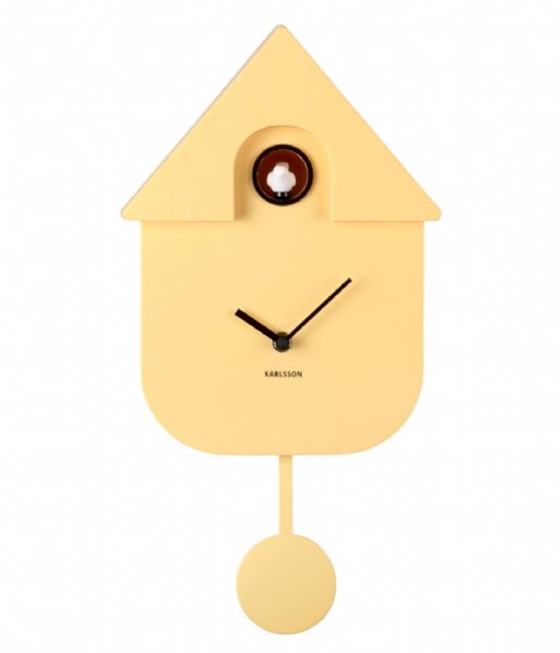 Karlsson  Wall Clock Modern Cuckoo Abs Soft yellow (KA5768LY)