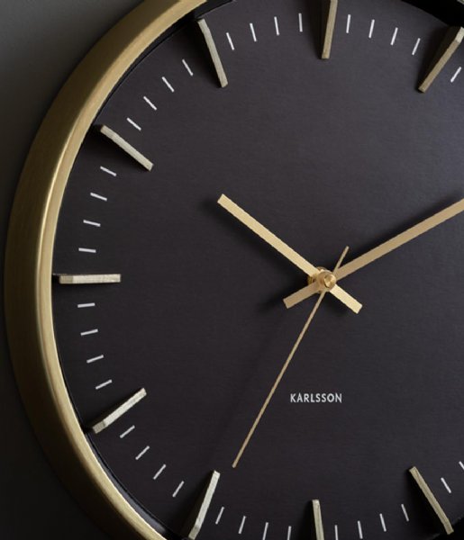 Karlsson  Wall Clock Raised Batons Iron Gold (KA5911GD)