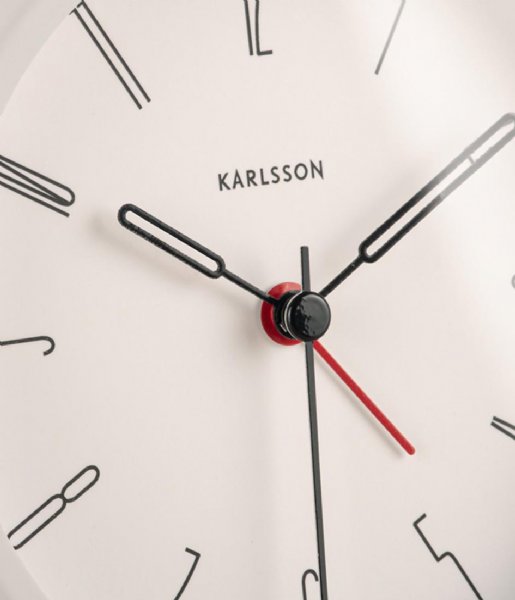 Karlsson  Alarm Clock Belle Numbers Iron White (KA5915WH)