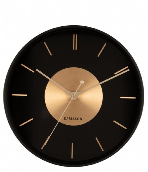 Karlsson  Wall Clock Gold Disc Black (KA5918BK)