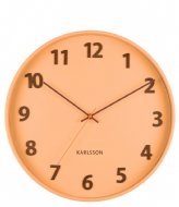 Karlsson Wall Clock Summertime Wood Soft Orange (KA5920LO)