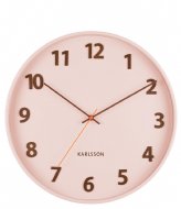 Karlsson Wall Clock Summertime Wood Soft Pink (KA5920LP)