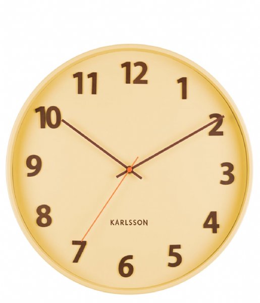 Karlsson  Wall Clock Summertime Wood Soft yellow (KA5920LY)