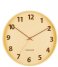 KarlssonWall Clock Summertime Wood Soft yellow (KA5920LY)