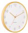 Karlsson  Wall Clock Joy Wood W. Accents Ochre Yellow (KA5926YE)