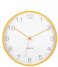 KarlssonWall Clock Joy Wood W. Accents Ochre Yellow (KA5926YE)