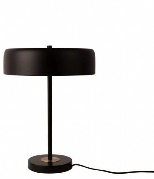 Leitmotiv Lampa stołowa Table Lamp Gold Disc Black (LM2079BK)