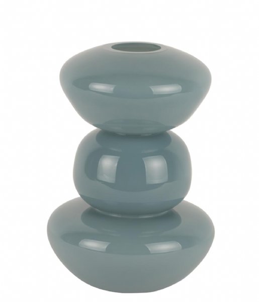 Present Time  Vase Bubbles Glass Medium Soft Blue (PT3966LB)