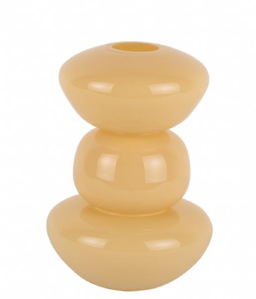 Present Time  Vase Bubbles Glass Medium Soft yellow (PT3966LY)
