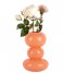 Present Time  Vase Bubbles Glass Large Soft Orange (PT3967LO)