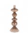Present TimeCandle Holder Totem Glass Large Chocolate Brown (PT3968BR)
