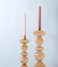 Present Time  Candle Holder Totem Glass Large Ochre Yellow (PT3968YE)